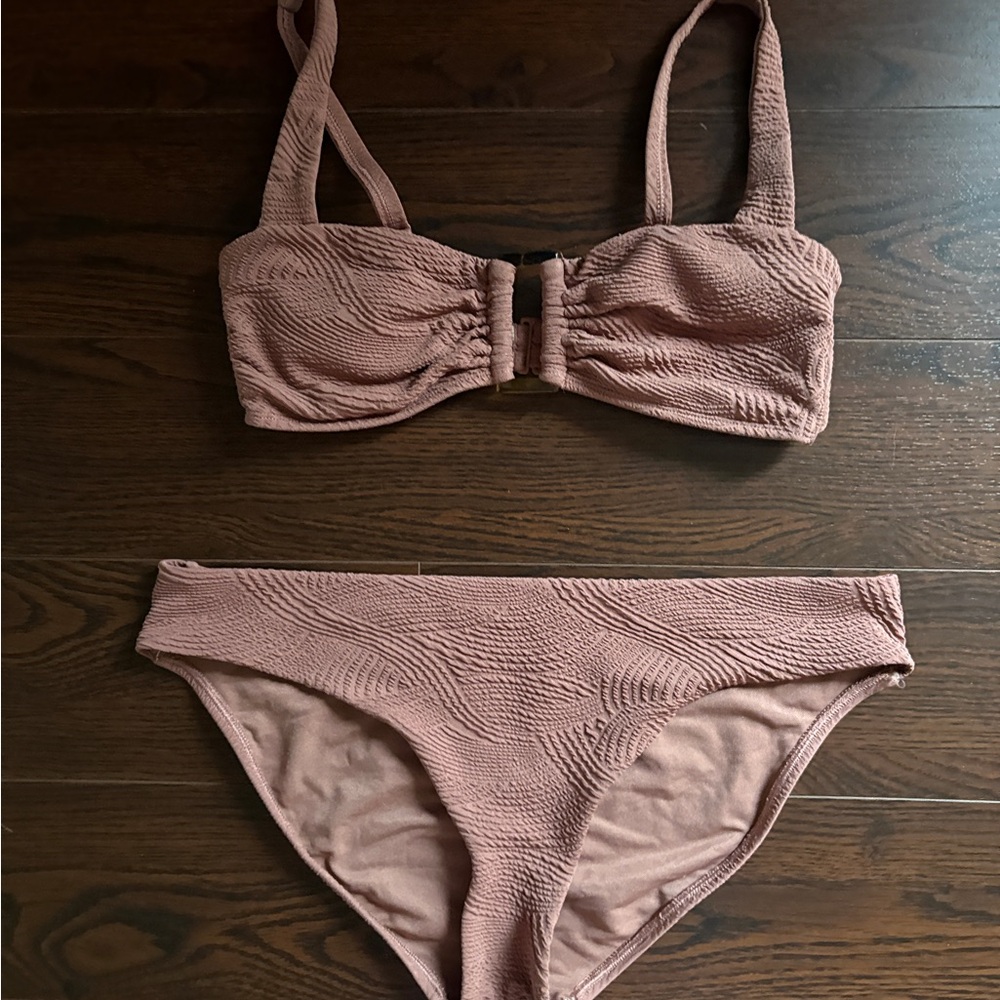 Bikini village Textured Mauve Bikini Set